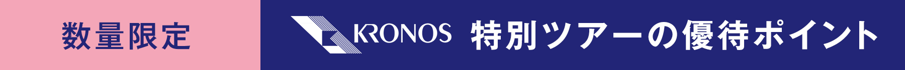 数量限定　特別ツアーの優待ポイント